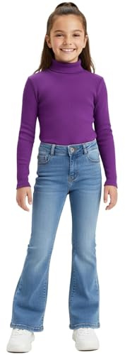 A2Z 4 Kids Girls Polo Neck T Shirt Top Thick Cotton - Polo Neck 002 Purple 11-12