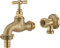 Kit Robinet Extérieur Laiton Brut + Applique Murale Ecrou Tournant NOYON & THIEBAULT