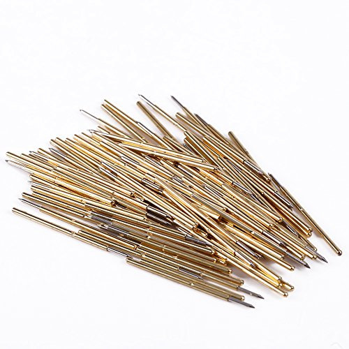 Keenso Pogo Pin P50-B1 0,68 mm Testsonde Federprüfspitze Runde Pogo Pin Werkzeuge Gerade Spitze (100er Pack)