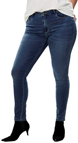 ONLY Carmakoma NOS Damen Caraugusta Hw Sk Dnm Mbd Noos Jeans, Blau (Medium Blue Denim Medium Blue Denim), 42 /L30 (Herstellergröße:42) EU