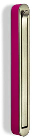 SOTECH Aufbau - Klapphaken HARZ Edelstahloptik/pink 140 x 16 mm | Mantelhaken Garderobenhaken Kleiderhaken klappbar