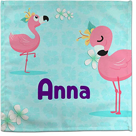 Serviette de Table Flamant Rose Personnalisée au Prénom. Rentrée Scolaire Fille Garçon. Divers modèles. Flamant Rose
