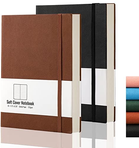 AHGXG Gepunktetes Tagebuch, 320 Seiten, 120 g/m², A5 (14 x 21 cm)