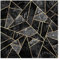 Bilderwelten Fototapete Vlies - Graue Dreiecke Gold - Vliestapete Quadrat 240 x 240cm