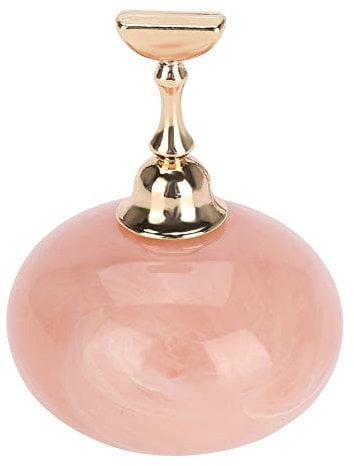 Nail Art Display Stand Manicure Display Practice Stand Shelf Nail Art Tip Holders Magnetic Golden Base with Base Manicure Nails Salon Tool Professional Nail Accessories (02)