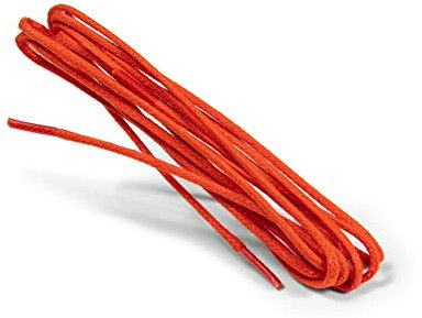 Kaps Cordones Finos Redondos Encerados, Cordones Redondos de Calidad de 2 mm 100% Algodón para Calzado Casual y de Moda, Colores Elegantes (90 cm - 36 pulgadas - 5 a 6 pares de ojales/Naranja)