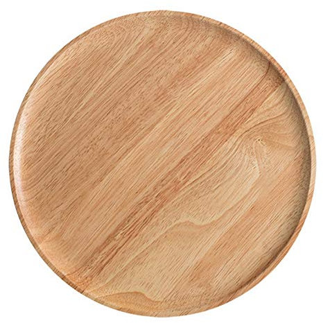 Plateau de service rond en bois grand plateau rond pour la décoration de la maison de nourriture de café de thé