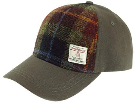 Glen Appin of Scotland Limited Baseball Cap mit Harris Tweed 100% Wolle, Farbe 59 Rust, Einheitsgröße