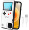LucBuy Game Console Case for iPhone 12/12 Pro, Retro Protective Cover Self-powered Case with 36 Small Game, Full Color Display, Shockproof Video Game Case Compatible with iPhone 12/12 Pro - White