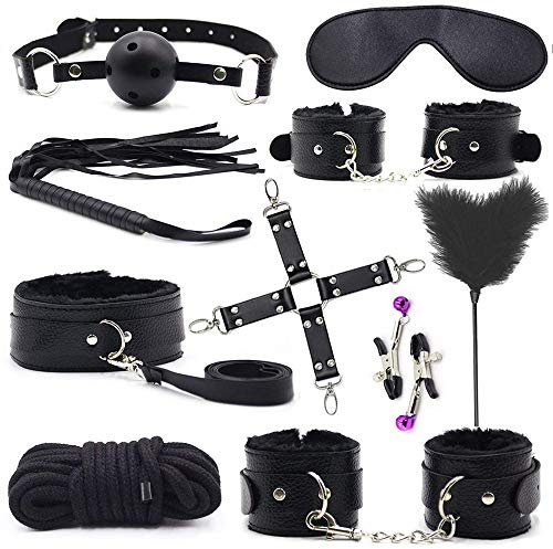 Bnmgh 10 Stück schwarzes Geschirr Sport Kit Bodybuilding-Set für Yoga-Übungen