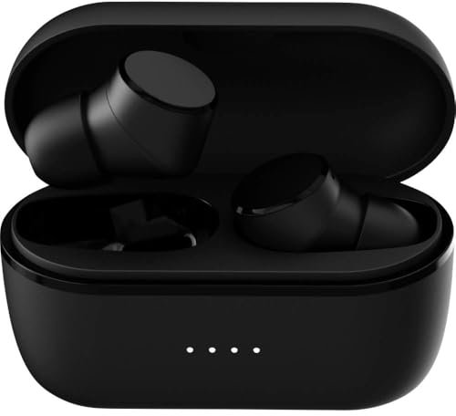 TIE Audio Bluetooth Mini Earphone Shootingstar TX6, Kabellose In-Ear Kopfhörer mit Powerbank (5.0 Wireless Earbuds, Alltag & Sport, hohe Klangqualität, One-Knob Steuerung), schwarz, onesize