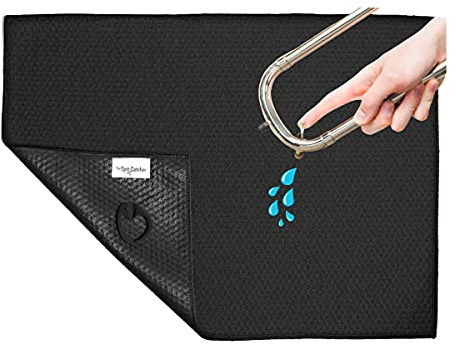 Brasstache The Original Spit Catcher by - For Brass/Wind Instruments, Ultra-Absorbent and Leakproof, Multi-layered Cloth/Pad to Empty Your Spit, Self-Packing… (Large, 13.5x18 in)