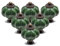 Seimneire 12pcs Dark Green Vintage Ceramic Pumpkin Cabinet Knobs, Drawer Knobs & Pulls with Mounting Screws