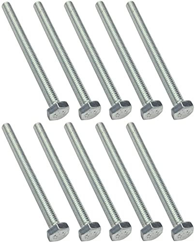 AERZETIX - C47275 - Lot de 10 pièce - Boulons M4x50 - à tête Hexagonale - Ø4x50mm - DIN 933 - Classe 8.8 - en Acier Zingué - Bricolage - Outillage d'assemblage/Quincaillerie
