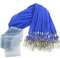 50 Stck Namensschilder Mit Schlüsselband-Ausweishalter Vertikaler Wasserdichter Kunststoff-Ausweishalter Lanyards Namensschilder für Kids School Camp Exkursion Business Event Trade (Blau)