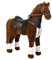 ELLA & PIET® Großes XXL Stehpferd Orlando mit Sattel (Braun-Schwarz) Standpferd Pferd Reitpferd
