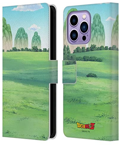 Head Case Designs Officially Licensed Dragon Ball Z Son Goku Saiyan Arc Characters Leather Wallet Case Compatible With Apple iPhone 14 Pro Max