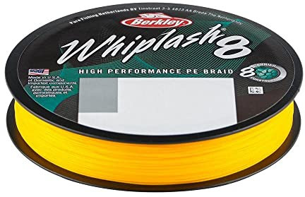 Berkley Whiplash 8 Geflochtene Schnur, gelb, 0.18mm | 23.3kg | 51lb | 330yd