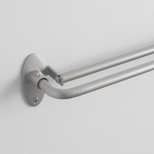 Eclipse Clinton - Bastone per tenda a scorrimento doppio, 1,2 cm, 71-122 cm, in nichel spazzolato