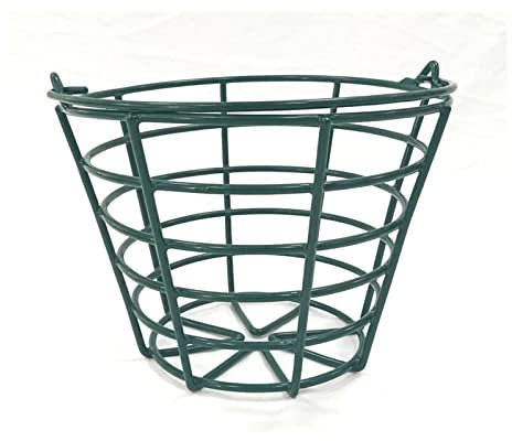 Ball-Pick-Korb Golfball-Korb Golfball-Aufbewahrungseimer mit Griff Tragbarer Metallbehälter for den Außenbereich Sport-Golfplatz-Zubehör (Farbe : Grün, Size : 26x28cm)