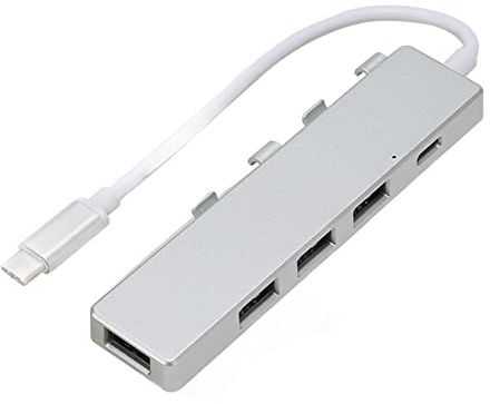 Elprico USB-C-Hub, 5-in-1-USB-C-Splitter, USB-C-auf-HDMI-Hub-Multport-Adapter, Kompatibel für USB-C-Laptops und Andere Typ-C-Geräte