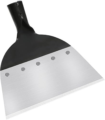 LoQuick Pala de Limpieza de Jardín,Pala de Jardín Multifuncional,Pala para Limpieza Exterior de Jardines,Herramienta de Deshierbe de Acero Al Carbono,Palear Hielo y Nieve,CéSped,Granja (21 Cm)