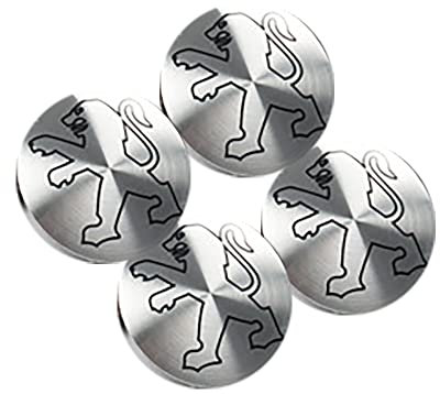 NURCIX 4 Stück Auto Radnabenkappen Aufkleber,Für Peugeot 307 308 508 4008 301 56mm nabenkappen Radkappen Radnabenabdeckung Center Felgendeckel Zubehör,A