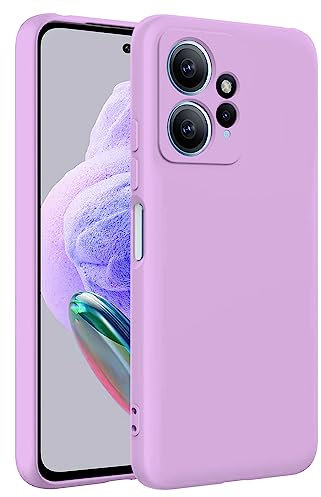 TBOC Funda para Móvil Compatible con Xiaomi Redmi Note 12 4G [6.67 Pulgadas] - Carcasa Rígida [Lila] Silicona Líquida [Tacto Suave] Forro Interior Microfibra [Protege la Cámara] Antideslizante