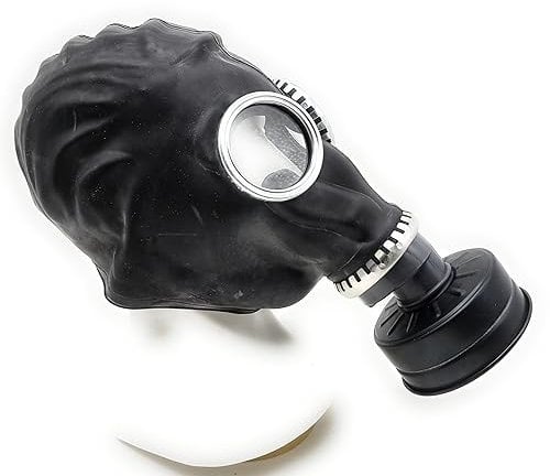 Gas mask MF14 - full face mask with Standard 40mm Activated Carbon Filter replika of GP5 mask Black (S/M)