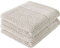 herzbach home Juego de toallas de ducha 100% algodón estampado (gris arena/blanco, 2 toallas de ducha de 70 x 140 cm)