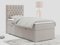 MKS MEBLE Boxspringbett 90x200 mit Matratze, Einzelbett 90x200 mit Bettkasten und Topper, Jugendbett 90x200 mit Stauraum -PERA 90 cm - Beige Struktur - H3 - Linke Seite