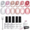 RARJSM Sparkle Diamond Glitter Cat Eye Gel Nail Polish Set 6 Pcs Sheer Pink Nude Pink Red Light Purple Silver Velvet Ice Jelly Gel Polish with Magnetic Stick UV LED Curing Requires Soak Off