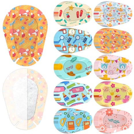sdroceRyaM Lot de 60 patchs adhésifs respirants pour les yeux - 10 styles - Pour enfants et adultes