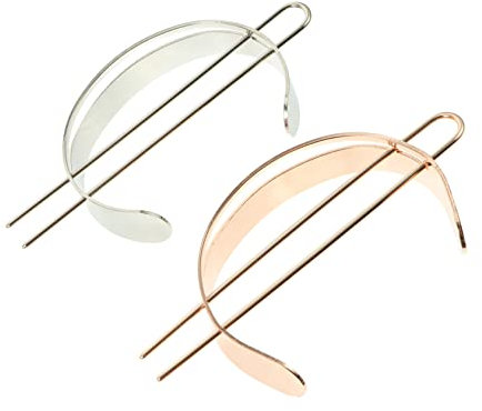 Housoutil Set of Large u Shape Hairpins Women's Hair Bun Accessories Metal Hair Chopsticks French