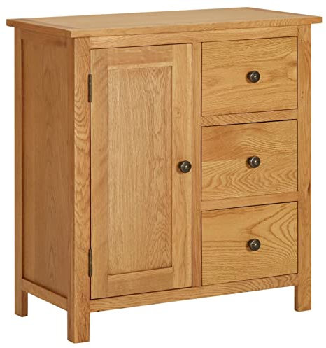 ShCuShan Anrichte 70 x 35 x 75 cm massive Eiche, mehrschichtige Schränke, mehrschichtige Schränke, Eingangsschrank Flur kompakten Seitenschrank im Freien Balkon stilvollen Schrank
