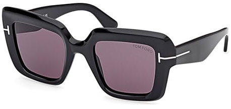 Tom Ford Unisex Adulto ESME Gafas, Shiny Black, 50
