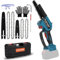 Mini Akku Kettensäge 6 Zoll & 8 Zoll kompatibel mit Makita 18V Akku Säge Bürstenloser Motor Elektro Kettensäge mit Automatischer Öler Handkettensäge Ast für Gartenscheren Holzschneiden (ohne Akku)