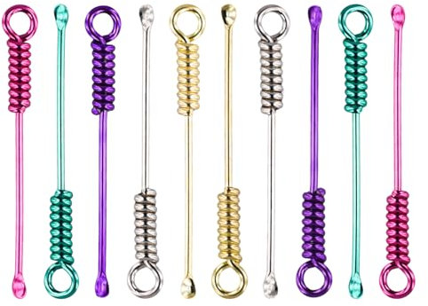 10pcs Mini Spoons, Mini Alloy Spoon Tiny Shovel Spoon Portable Scoop Pendant Tiny Measuring Spoons for Salts Filling Spice DIY Crafts