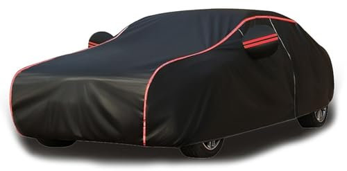 Auto Abdeckplane Wasserdicht für 𝗳𝗶𝗮t 500 Abarth 595, Auto Schutzhülle Autoabdeckung Outdoor Autogarage Wasserdicht Auto Abdeckung Car Cover Sommer für Auto