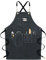 Leinwand Schürzen Für Männer Frauen Chef Schürze Kreuz Rücken Mit Taschen BBQ Küche Kochen Backen,One Size,Schwarz