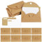 XIAQICA 100 Stück Kleine Briefumschläge Mini mit 100Pcs 2 Farben Blanko Kleine Karten Kraftpapier Umschläge mit Herz Verschluss für Grußkarten Dankeskarten DIY Geschenkkarten Weihnachten Beschriften