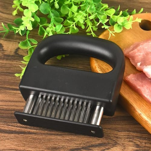 Wenrescry Batticarne Acciaio Inox con 48 Lame – Tenerizzatore per Manzo, Pollo e Maiale – Smontabile e Lavabile in Lavastoviglie