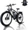 QIKAITU K800 Dual Motor Electric Bike - 26x4 Fat Tyre Ebikes, Electric Mountain Bike, 48v 23ah 250w Removable Battery, lcd Display, Front suspension & Hydraulic brakes