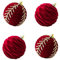 Blmirror Weihnachtskugeln, Ornamente, Weinrot, Beflockung, Weihnachtsbaumschmuck, Neujahr, Weihnachtskugeln A