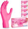 ARNOMED® Guanti nitrile S Rosa [500 pezzi] - Guanti monouso senza polvere e lattice - Guanti plastica usa e getta dermanytril - Per cucina, pulizia casa, alimenti e tattoo XS, S, M, L, XL