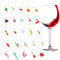 Lnngub 25pcs Wine Glass Charms, Funny Wine Glass Identifier Tags, Summer Wedding Birthday Party Favors
