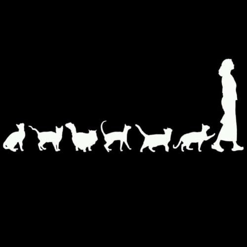 White The Latest Cat Lady Decor Car Auto Truck Window Decals Self-Adhesive Vehicle Sticker, Bumper Stickers Decals
