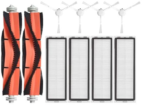 Tbrov Kompatibel mit Xiaomi Mijia 1C 1T Mi Roboter-Staubsauger Dreame F9 Hepa-Filter Hauptseitenbürste Mopptuch Roboter-Staubsauger-Zubehör(Chocolate)