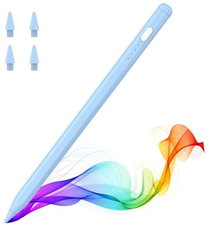 MoKo Matita per iPad (A16) 11a 10a generazione, penna stilo per Apple iPad 2018-2025 11/10/9/8/7/6/A16, Mini 7/6/5, Air M3/M2 11/13/5/4/3, Pro M4 13/12,9/27,9 cm. Sensibilità di inclinazione cm