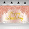 Große Happy Birthday Banner, Rose Gold Dekor, große Banner Hintergrund Party Hintergrund für Männer & Frauen, Outdoor & Indoor Verwendung